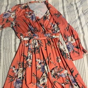 Pink blush maternity dress